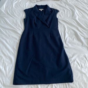 Banana Republic navy sleeveless midi dress with removable belt